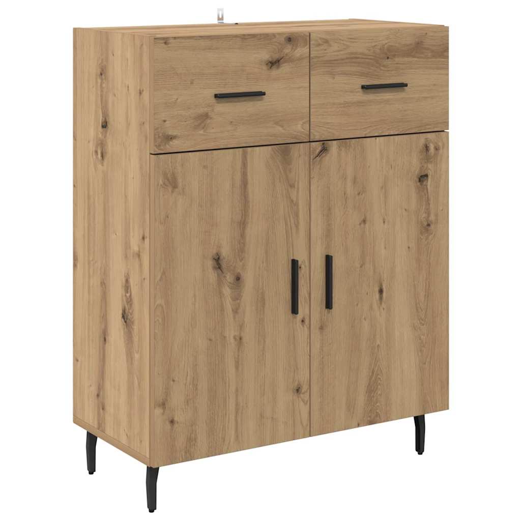 Vysoký Bufet 2 Ks Artisanový Dub 69,5 X 32,5 X 180 Cm