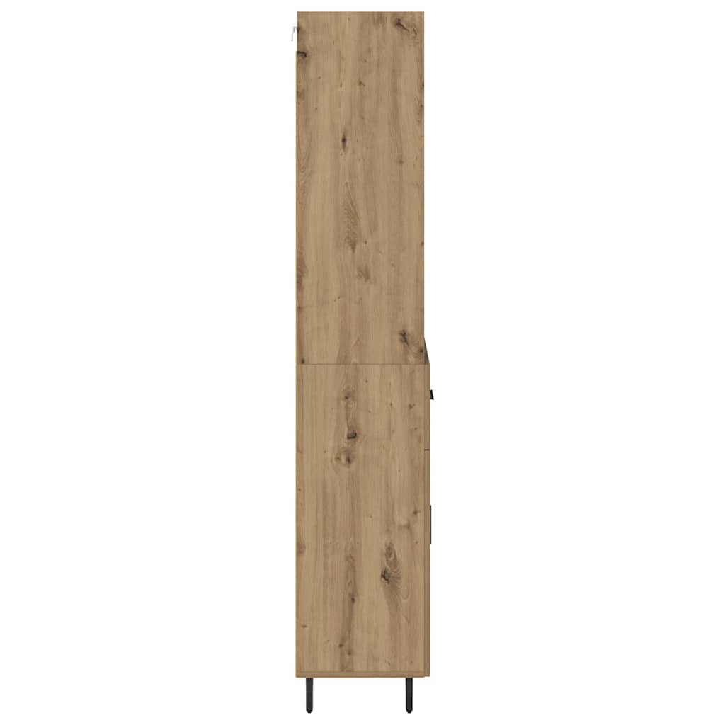 Vysoký Bufet 2 Ks Artisanový Dub 69,5 X 32,5 X 180 Cm