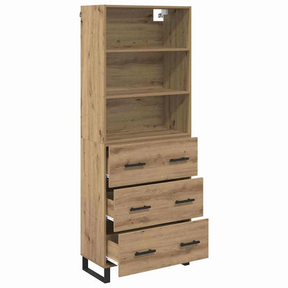 Vysoký Bufet 2 Ks Artisanový Dub 69,5 X 34 X 180 Cm