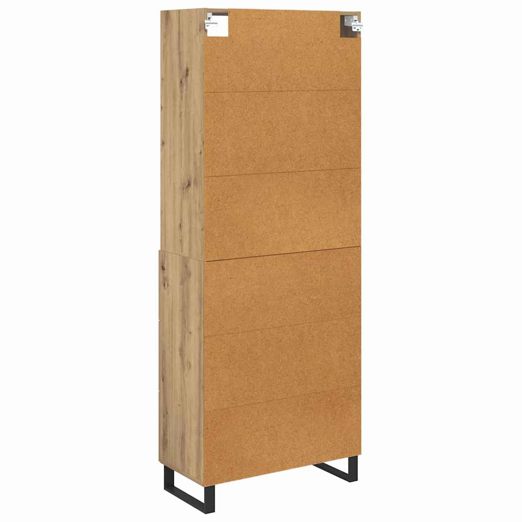 Vysoký Bufet 2 Ks Artisanový Dub 69,5 X 34 X 180 Cm