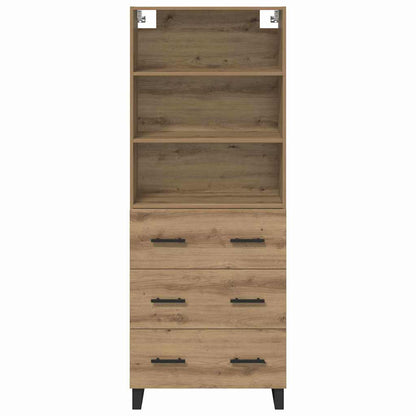 Vysoký Bufet 2 Ks Artisanový Dub 69,5 X 34 X 180 Cm