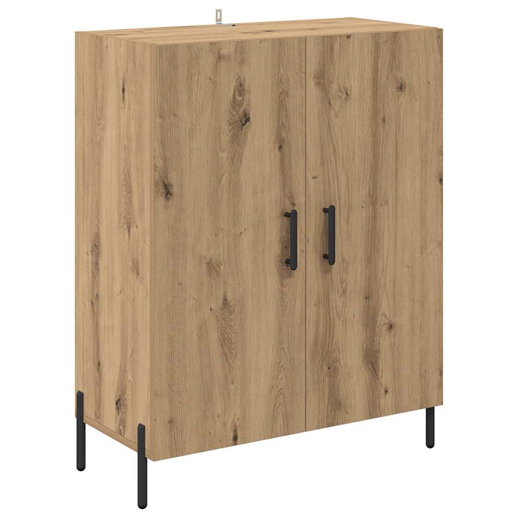 Vysoký Bufet Artisanový Dub 69,5 X 34 X 180 Cm Kompozitní Dřevo
