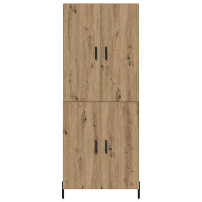 Vysoký Bufet Artisanový Dub 69,5 X 34 X 180 Cm Kompozitní Dřevo