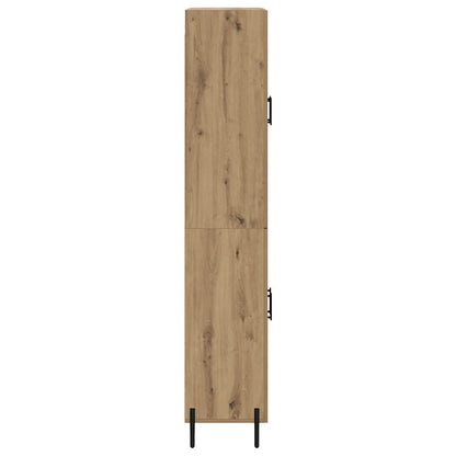 Vysoký Bufet Artisanový Dub 69,5 X 34 X 180 Cm Kompozitní Dřevo