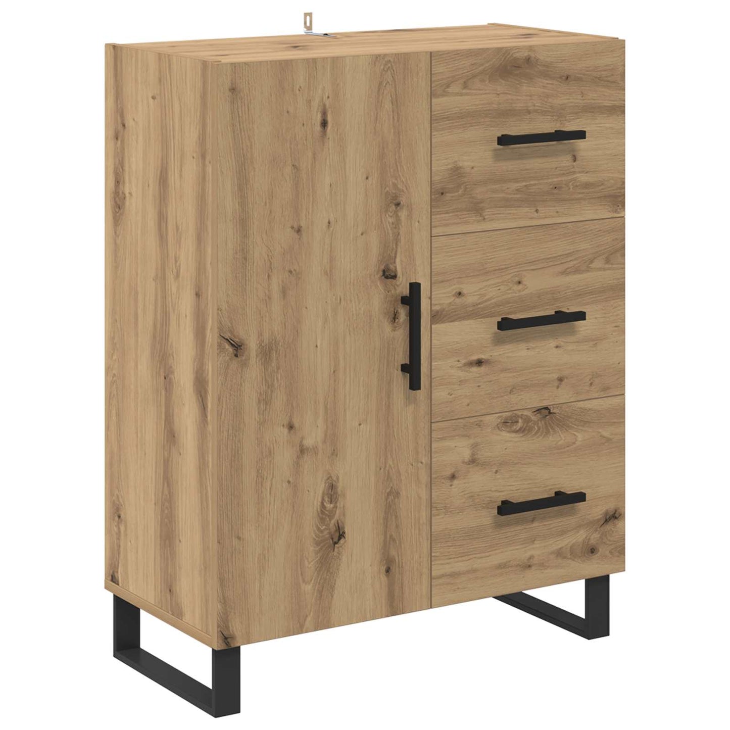 Vysoký Bufet 2 Ks Artisanový Dub 69,5 X 34 X 180 Cm