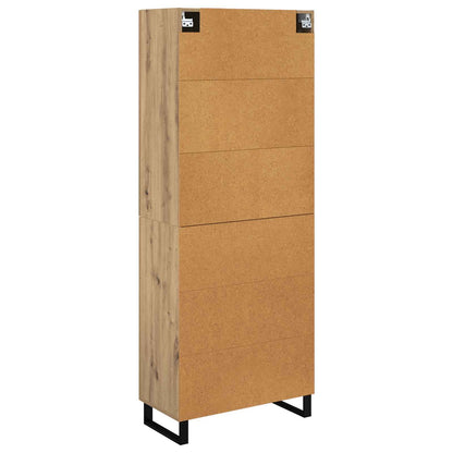 Vysoký Bufet 2 Ks Artisanový Dub 69,5 X 34 X 180 Cm