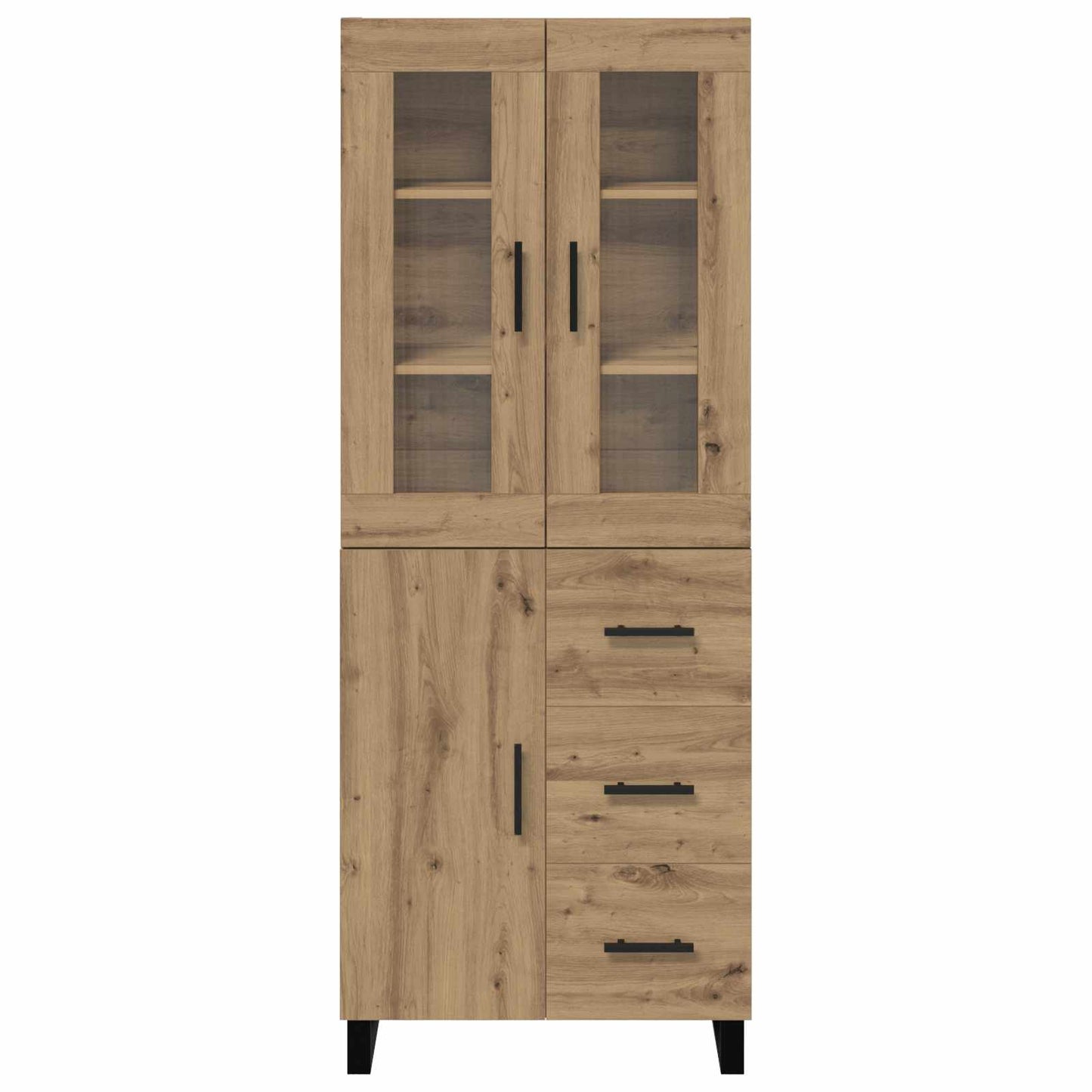 Vysoký Bufet 2 Ks Artisanový Dub 69,5 X 34 X 180 Cm