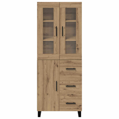 Vysoký Bufet 2 Ks Artisanový Dub 69,5 X 34 X 180 Cm
