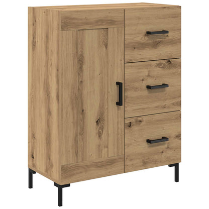 Vysoký Bufet Artisanový Dub 69,5 X 34 X 180 Cm Kompozitní Dřevo