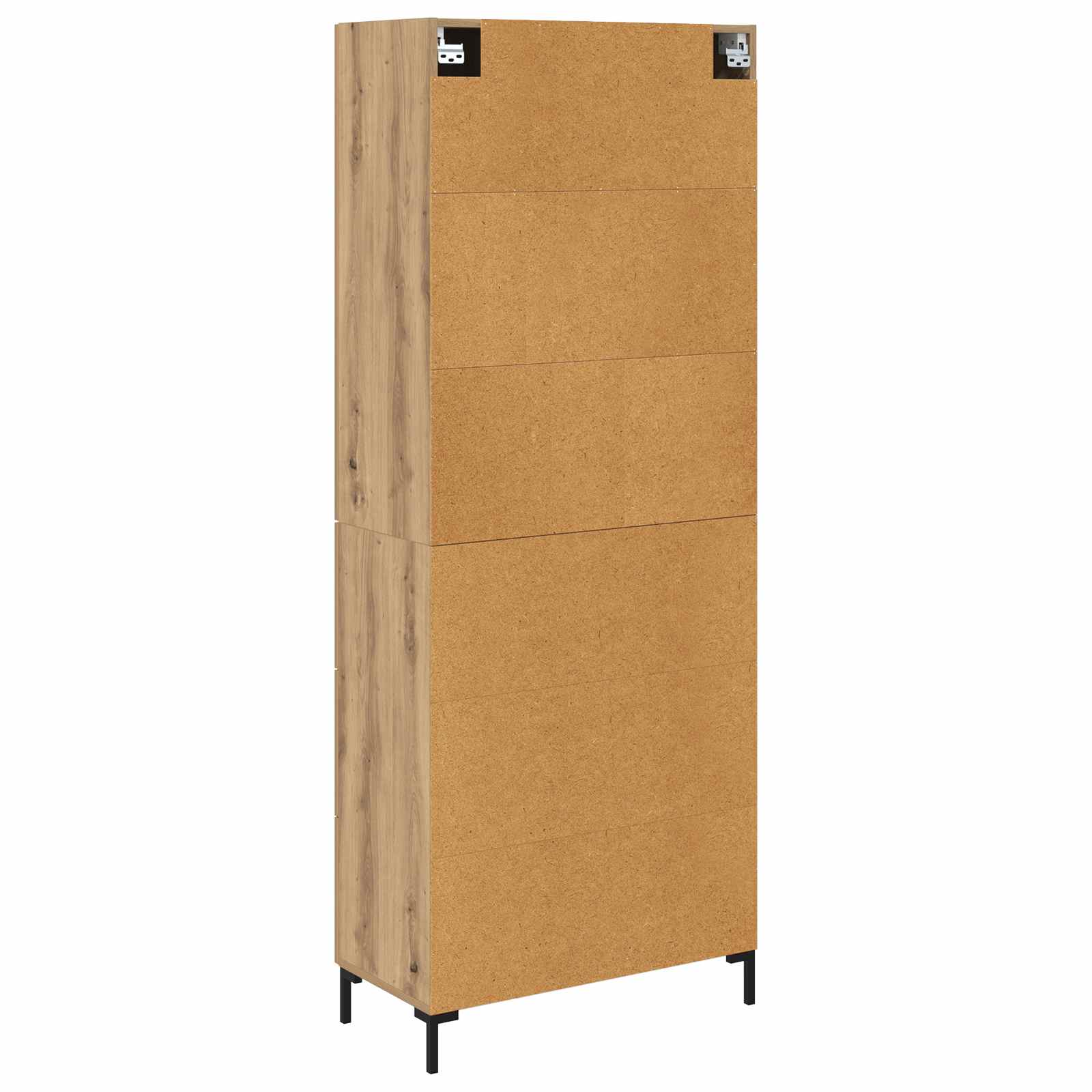 Vysoký Bufet Artisanový Dub 69,5 X 34 X 180 Cm Kompozitní Dřevo
