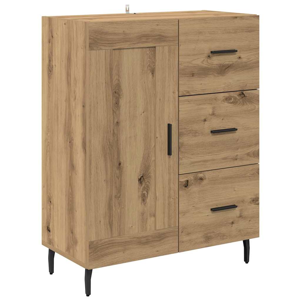 Vysoký Bufet 2 Ks Artisanový Dub 69,5 X 32,5 X 180 Cm