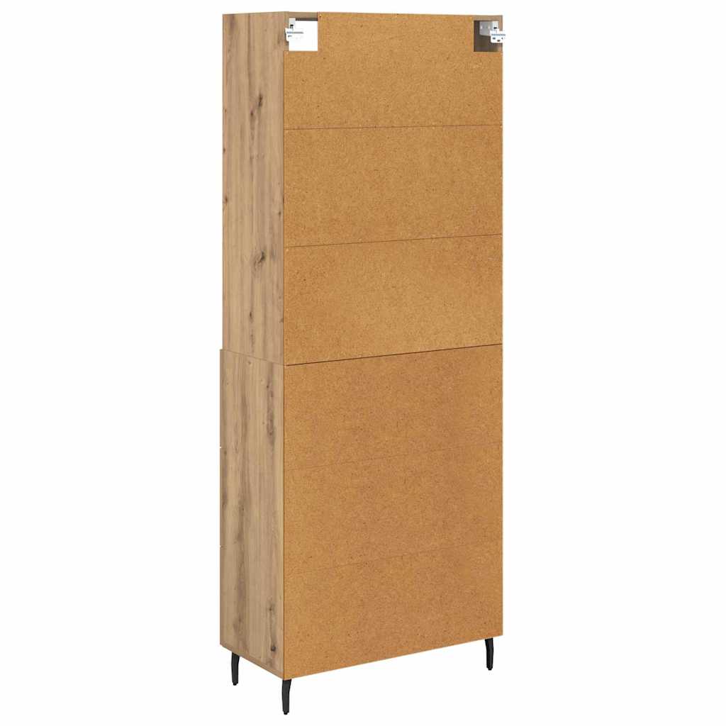 Vysoký Bufet 2 Ks Artisanový Dub 69,5 X 32,5 X 180 Cm