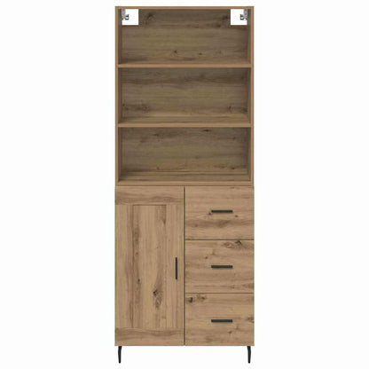 Vysoký Bufet 2 Ks Artisanový Dub 69,5 X 32,5 X 180 Cm