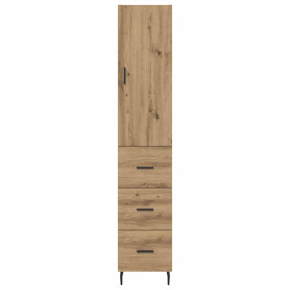 Vysoký Bufet Artisanový Dub 34,5 X 34 X 180 Cm Kompozitní Dřevo