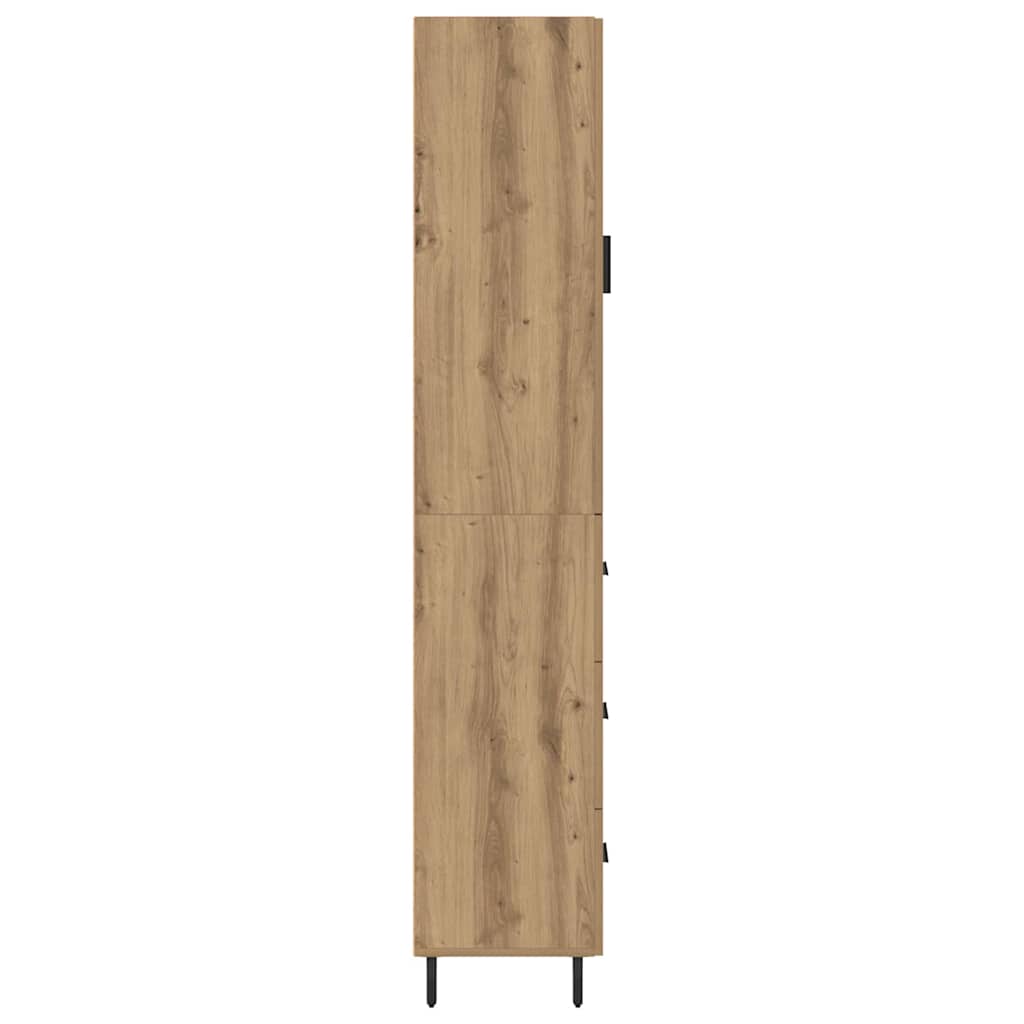 Vysoký Bufet Artisanový Dub 34,5 X 34 X 180 Cm Kompozitní Dřevo