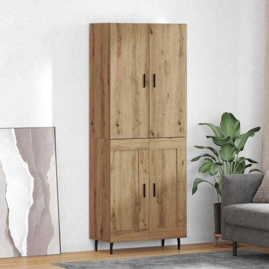 Vysoký Bufet 2 Ks Artisanový Dub 69,5 X 34 X 180 Cm