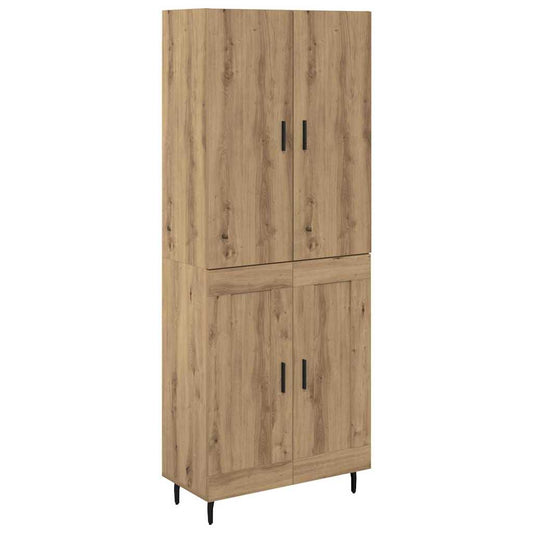Vysoký Bufet 2 Ks Artisanový Dub 69,5 X 34 X 180 Cm
