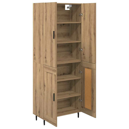 Vysoký Bufet 2 Ks Artisanový Dub 69,5 X 34 X 180 Cm