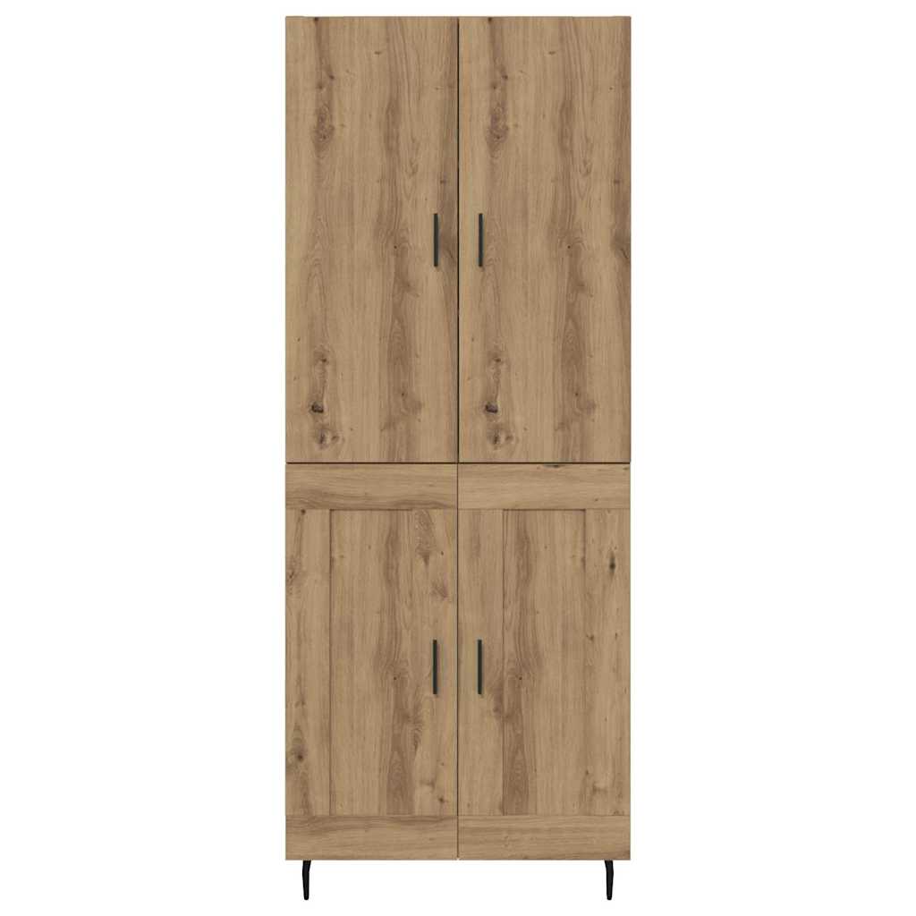 Vysoký Bufet 2 Ks Artisanový Dub 69,5 X 34 X 180 Cm