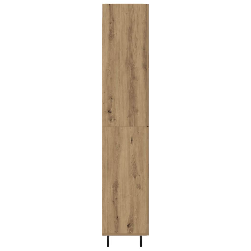 Vysoký Bufet 2 Ks Artisanový Dub 69,5 X 34 X 180 Cm