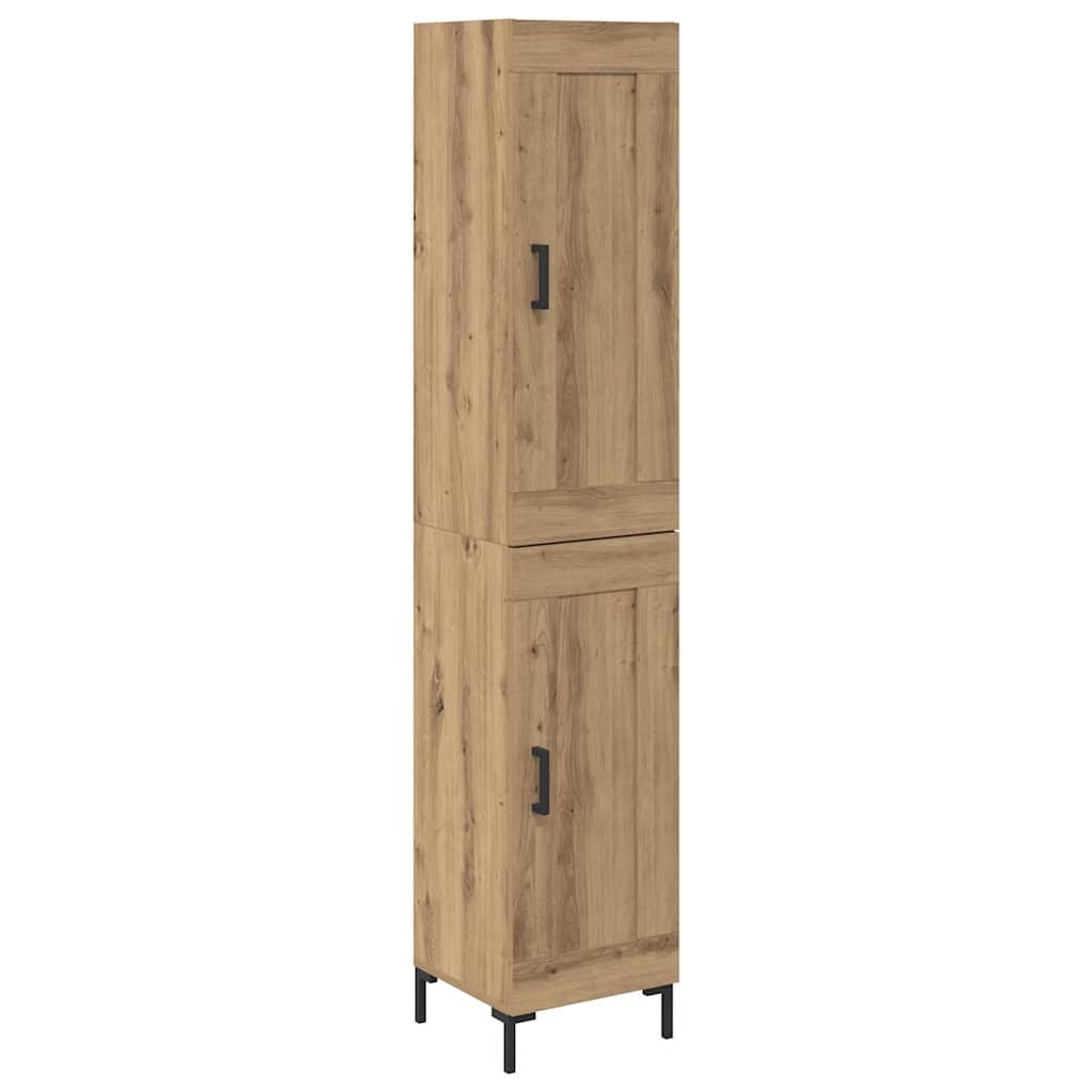 Vysoký Bufet Artisanový Dub 34,5 X 34 X 180 Cm Kompozitní Dřevo