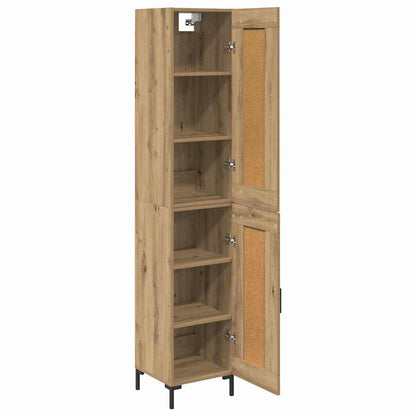 Vysoký Bufet Artisanový Dub 34,5 X 34 X 180 Cm Kompozitní Dřevo
