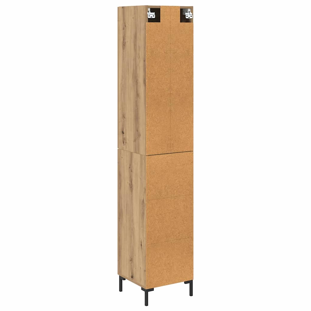 Vysoký Bufet Artisanový Dub 34,5 X 34 X 180 Cm Kompozitní Dřevo