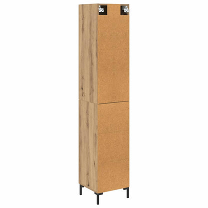 Vysoký Bufet Artisanový Dub 34,5 X 34 X 180 Cm Kompozitní Dřevo