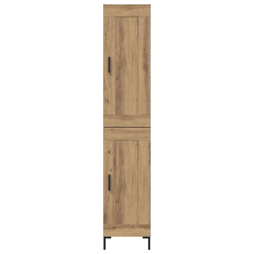 Vysoký Bufet Artisanový Dub 34,5 X 34 X 180 Cm Kompozitní Dřevo