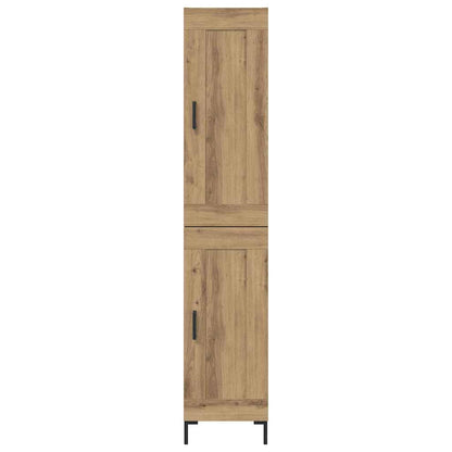 Vysoký Bufet Artisanový Dub 34,5 X 34 X 180 Cm Kompozitní Dřevo