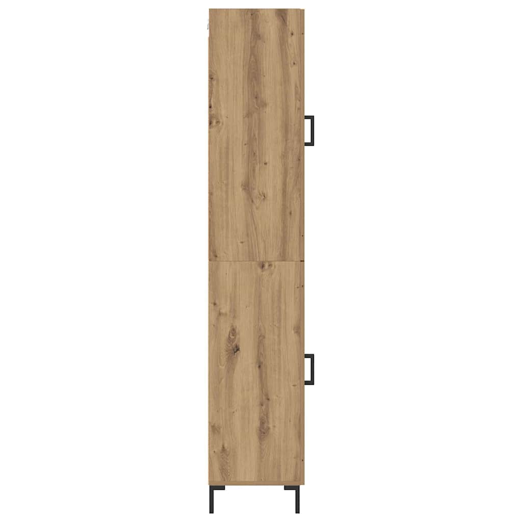 Vysoký Bufet Artisanový Dub 34,5 X 34 X 180 Cm Kompozitní Dřevo