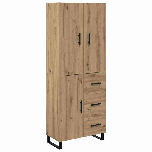 Vysoký Bufet 2 Ks Artisanový Dub 69,5 X 34 X 180 Cm