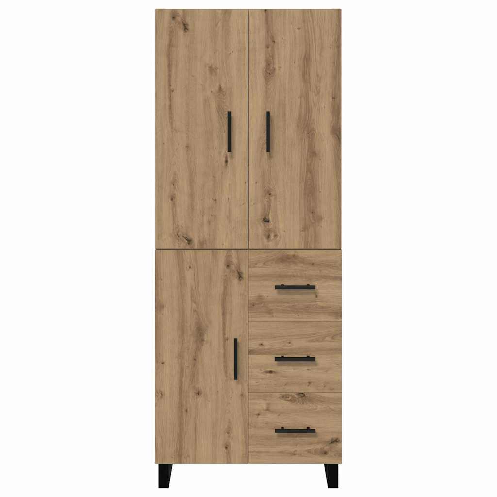 Vysoký Bufet 2 Ks Artisanový Dub 69,5 X 34 X 180 Cm