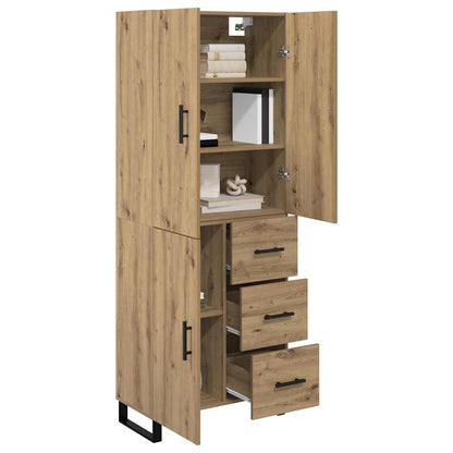 Vysoký Bufet 2 Ks Artisanový Dub 69,5 X 34 X 180 Cm