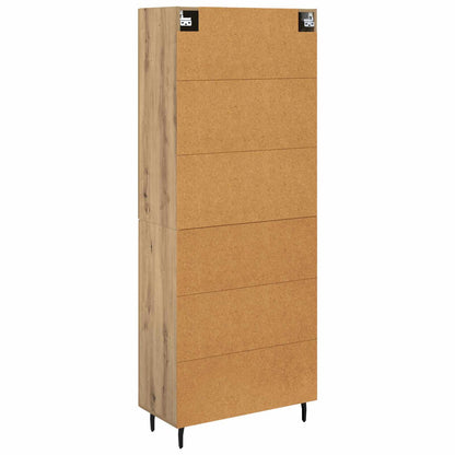 Vysoký Bufet 2 Ks Artisanový Dub 69,5 X 34 X 180 Cm