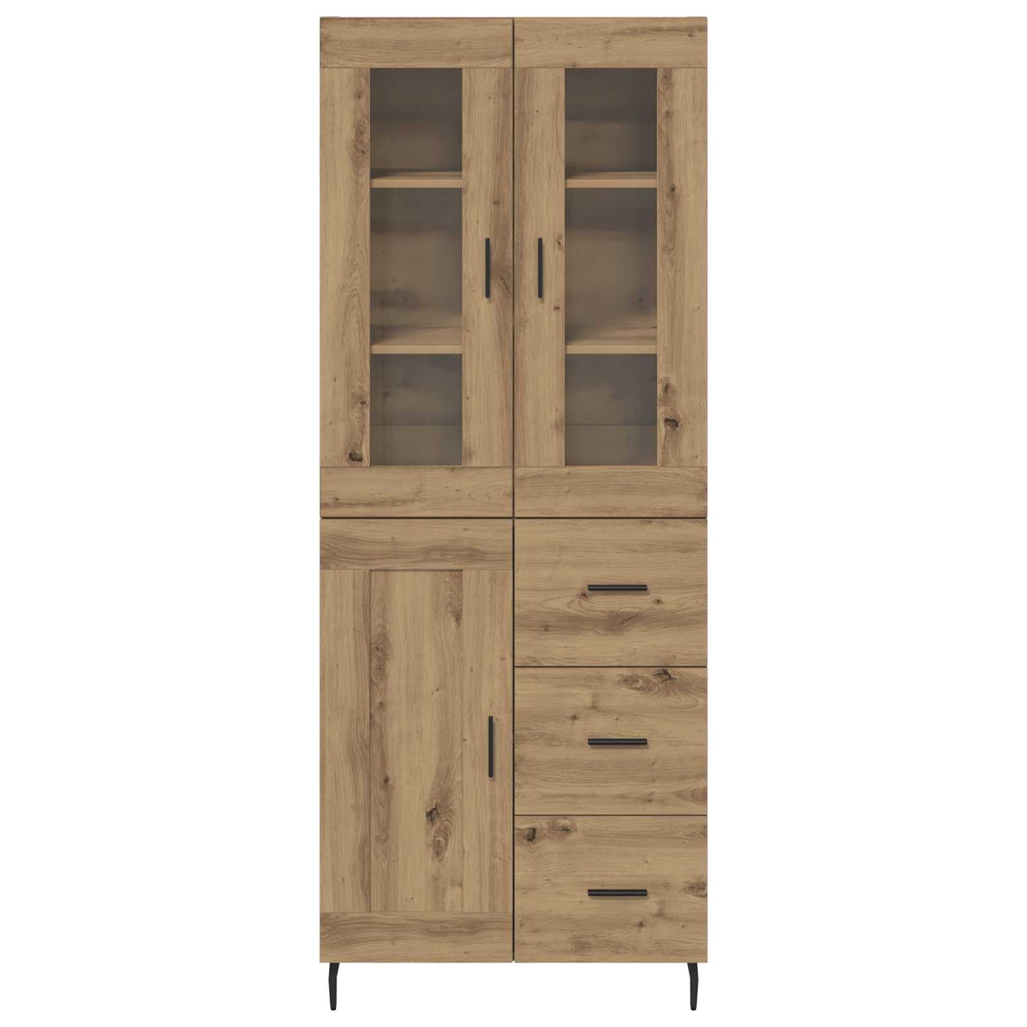 Vysoký Bufet 2 Ks Artisanový Dub 69,5 X 34 X 180 Cm