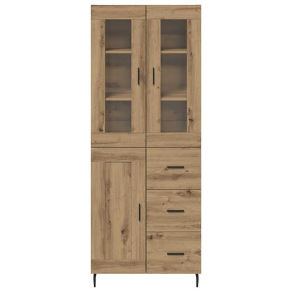 Vysoký Bufet 2 Ks Artisanový Dub 69,5 X 34 X 180 Cm