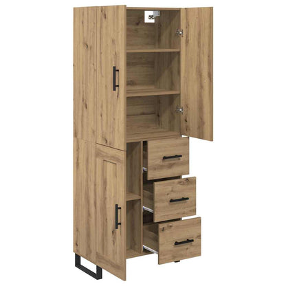 Vysoký Bufet 2 Ks Artisanový Dub 69,5 X 34 X 180 Cm