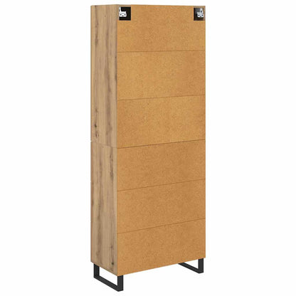 Vysoký Bufet 2 Ks Artisanový Dub 69,5 X 34 X 180 Cm