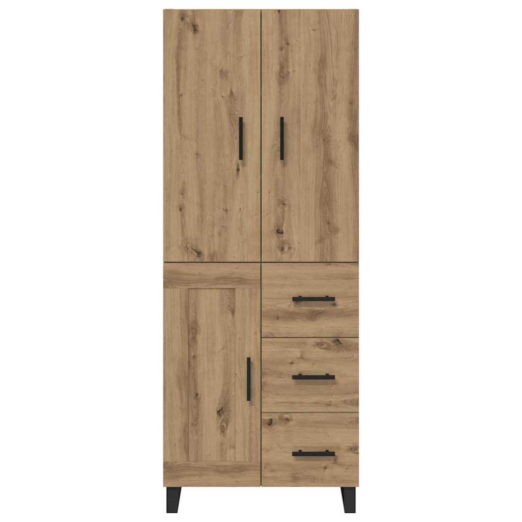 Vysoký Bufet 2 Ks Artisanový Dub 69,5 X 34 X 180 Cm