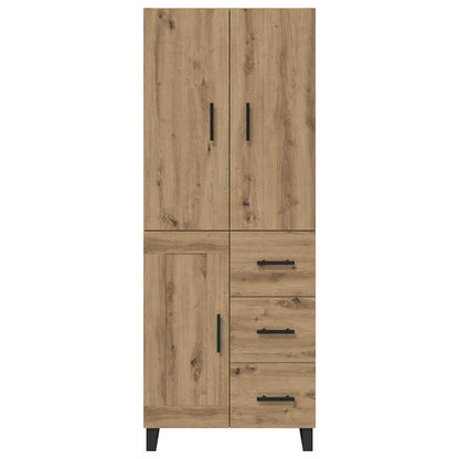 Vysoký Bufet 2 Ks Artisanový Dub 69,5 X 34 X 180 Cm