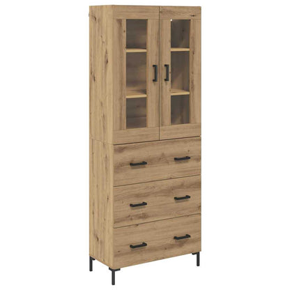 Vysoký Bufet 2 Ks Artisanový Dub 69,5 X 34 X 180 Cm