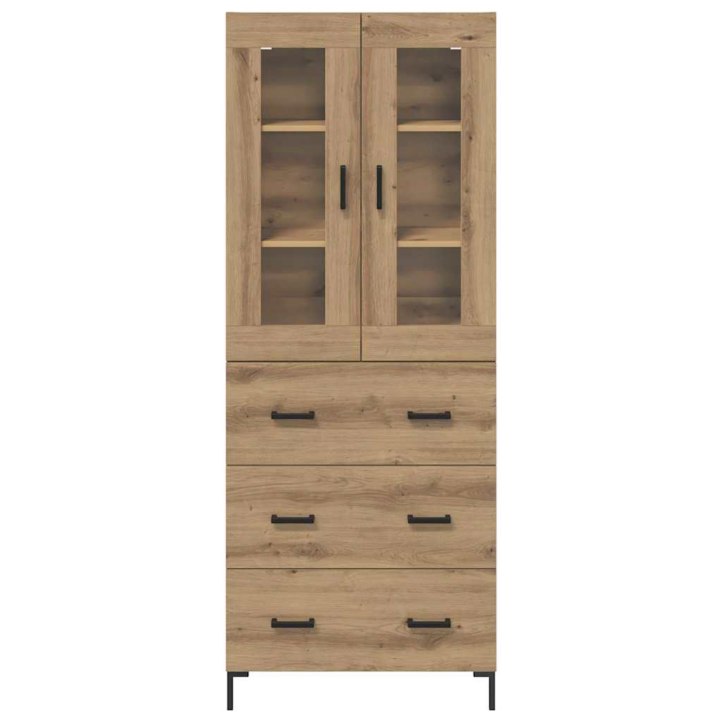 Vysoký Bufet 2 Ks Artisanový Dub 69,5 X 34 X 180 Cm