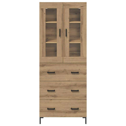 Vysoký Bufet 2 Ks Artisanový Dub 69,5 X 34 X 180 Cm