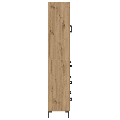Vysoký Bufet 2 Ks Artisanový Dub 69,5 X 34 X 180 Cm