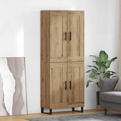 Vysoký Bufet 2 Ks Artisanový Dub 69,5 X 34 X 180 Cm