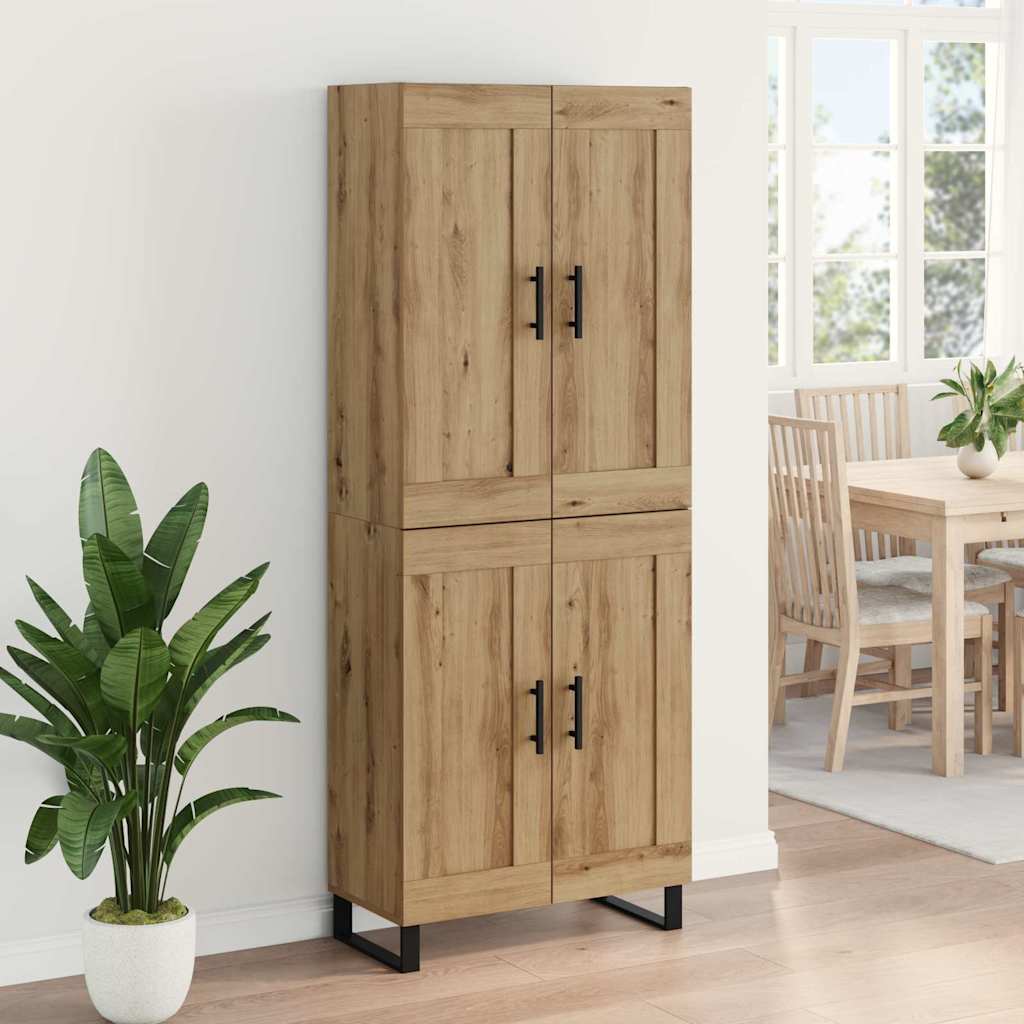 Vysoký Bufet 2 Ks Artisanový Dub 69,5 X 34 X 180 Cm