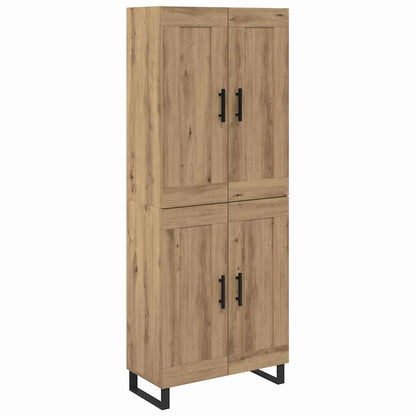 Vysoký Bufet 2 Ks Artisanový Dub 69,5 X 34 X 180 Cm