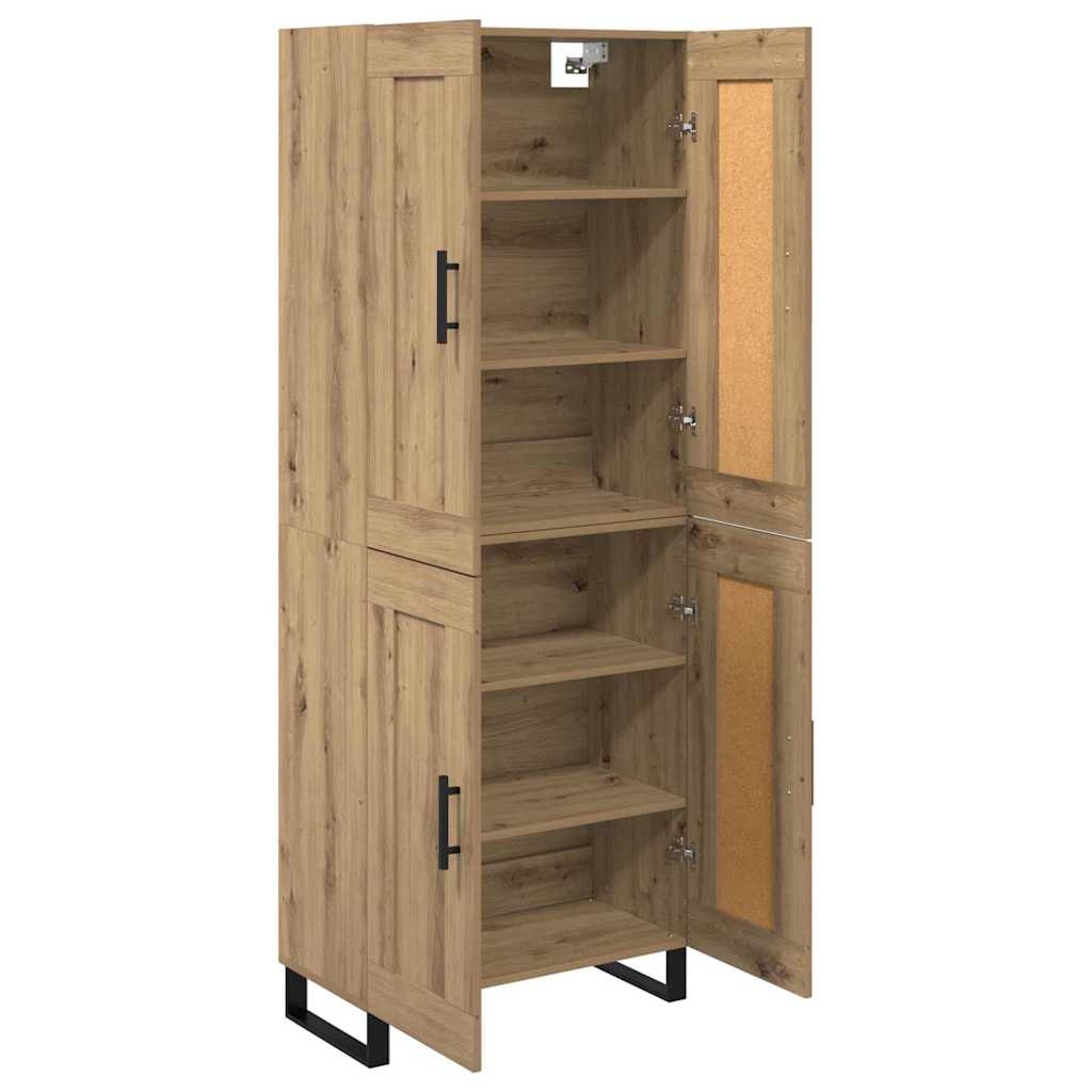 Vysoký Bufet 2 Ks Artisanový Dub 69,5 X 34 X 180 Cm