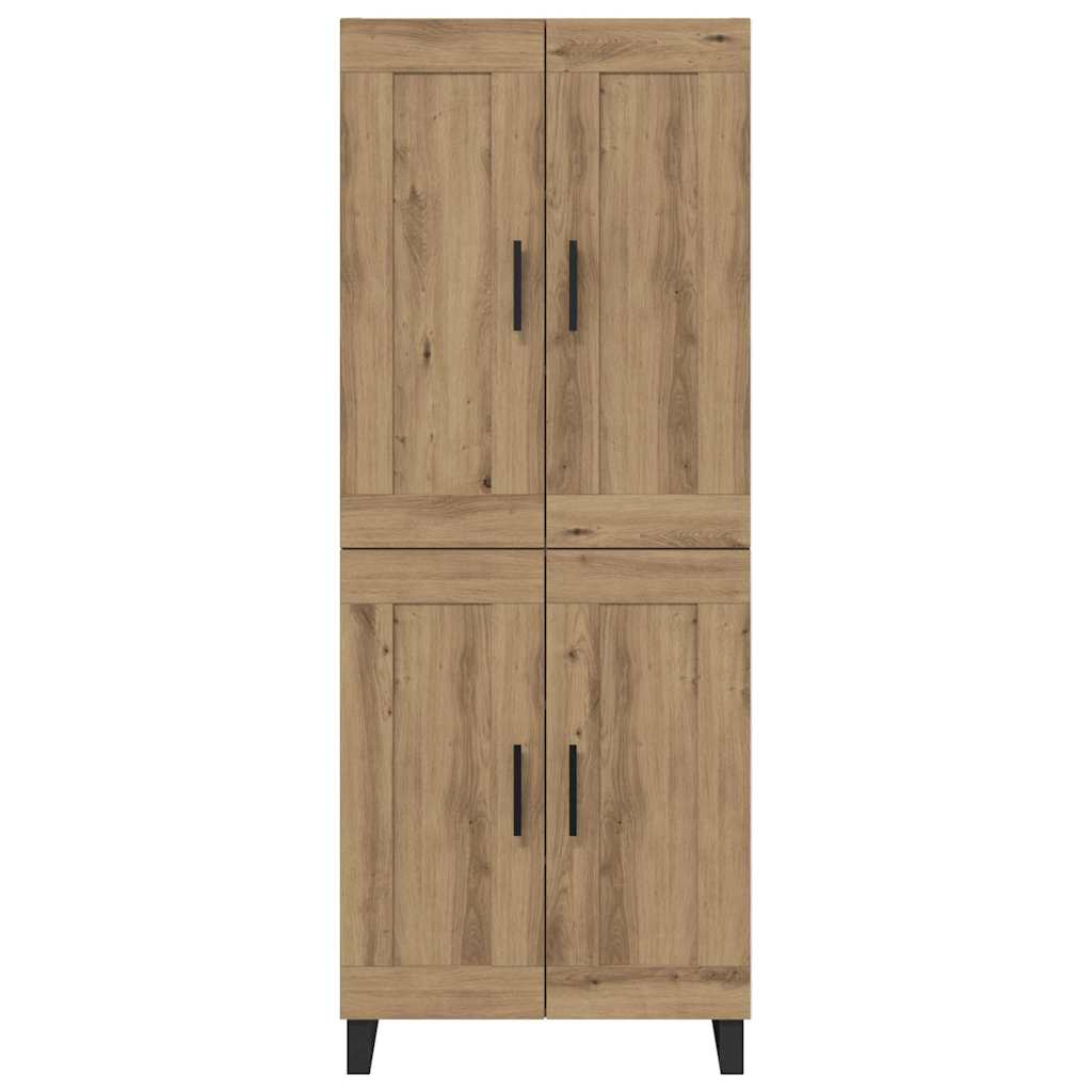 Vysoký Bufet 2 Ks Artisanový Dub 69,5 X 34 X 180 Cm